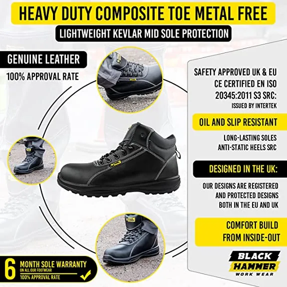 1500 Mens S3 SRC Metal-Free Safety Boots