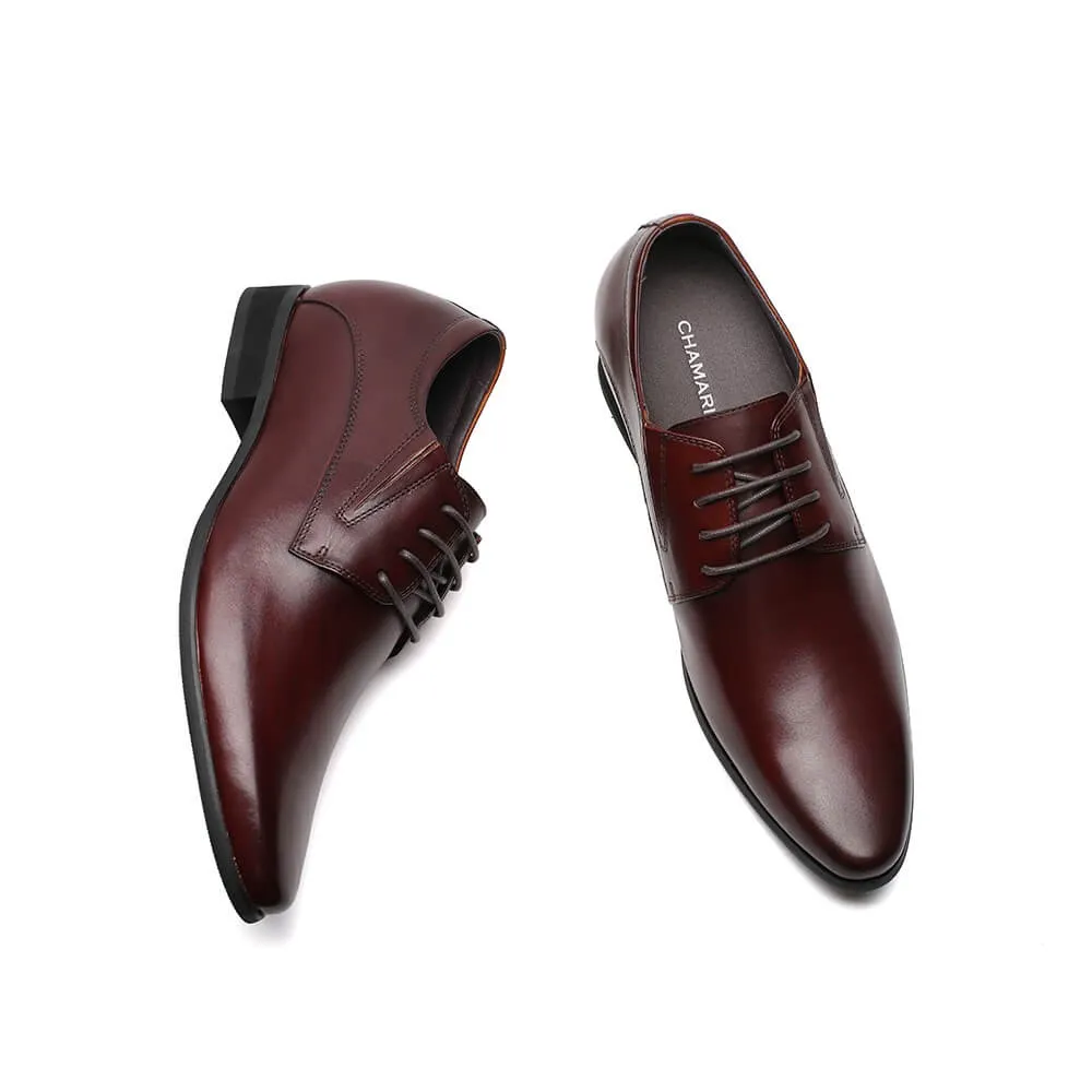 8CM / 3.15 Inches CMR CHAMARIPA Elevator Derby Shoes - Gain 3.15 Inches in Style with Height Increasing Dress Shoes for Men