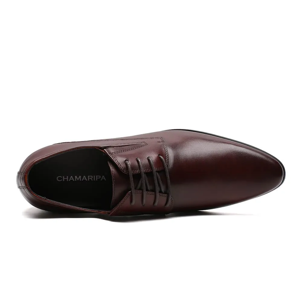 8CM / 3.15 Inches CMR CHAMARIPA Elevator Derby Shoes - Gain 3.15 Inches in Style with Height Increasing Dress Shoes for Men