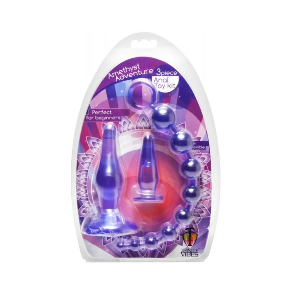 Amethyst Adventure 3 Piece Anal Toy Kit