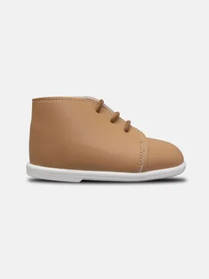 Baypods Soft Sole Boys Derby Lace-up Shoe - Camel