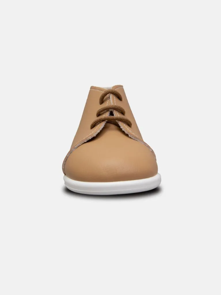 Baypods Soft Sole Boys Derby Lace-up Shoe - Camel