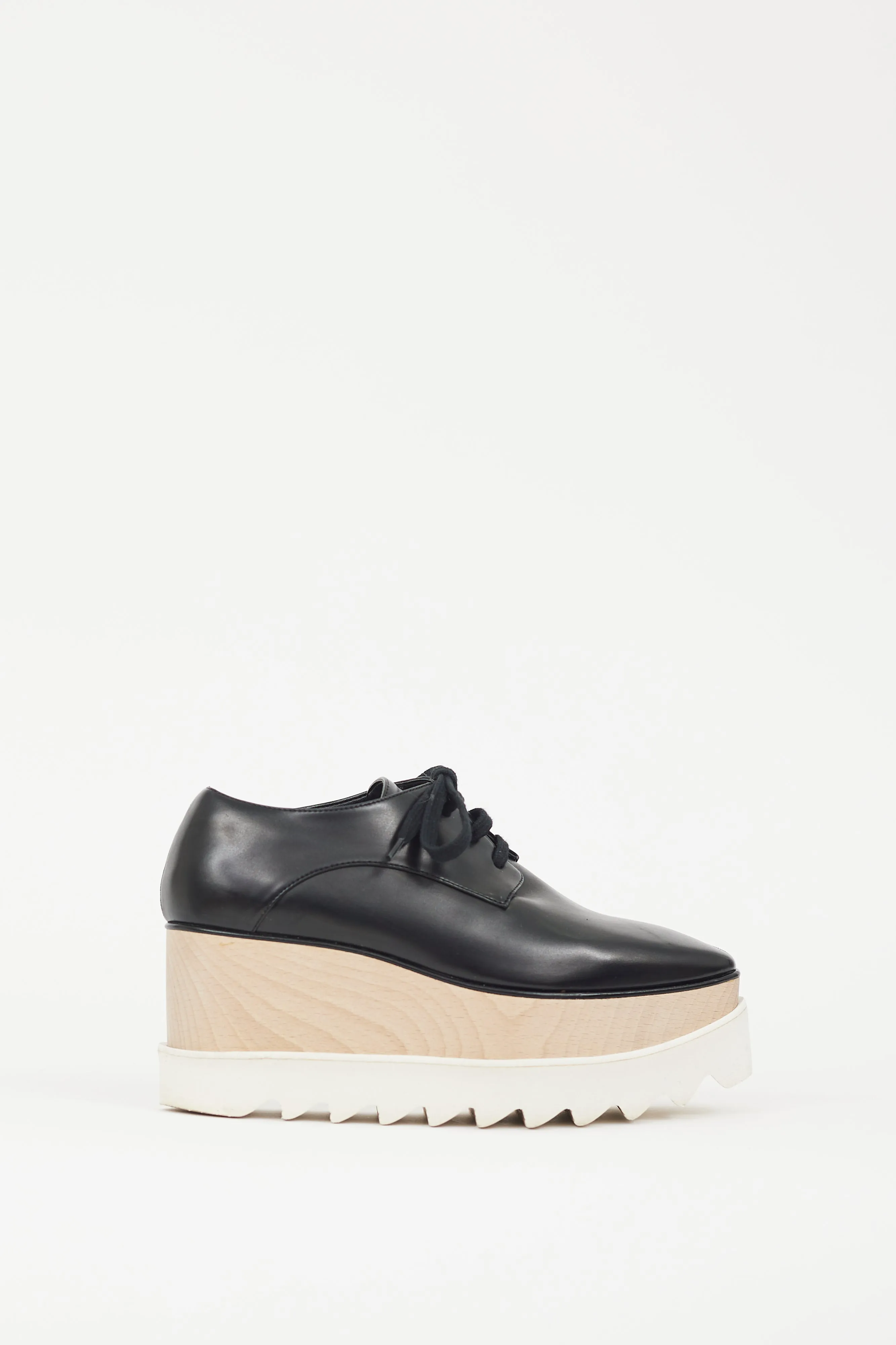 Black & Beige Elyse Platform Derby