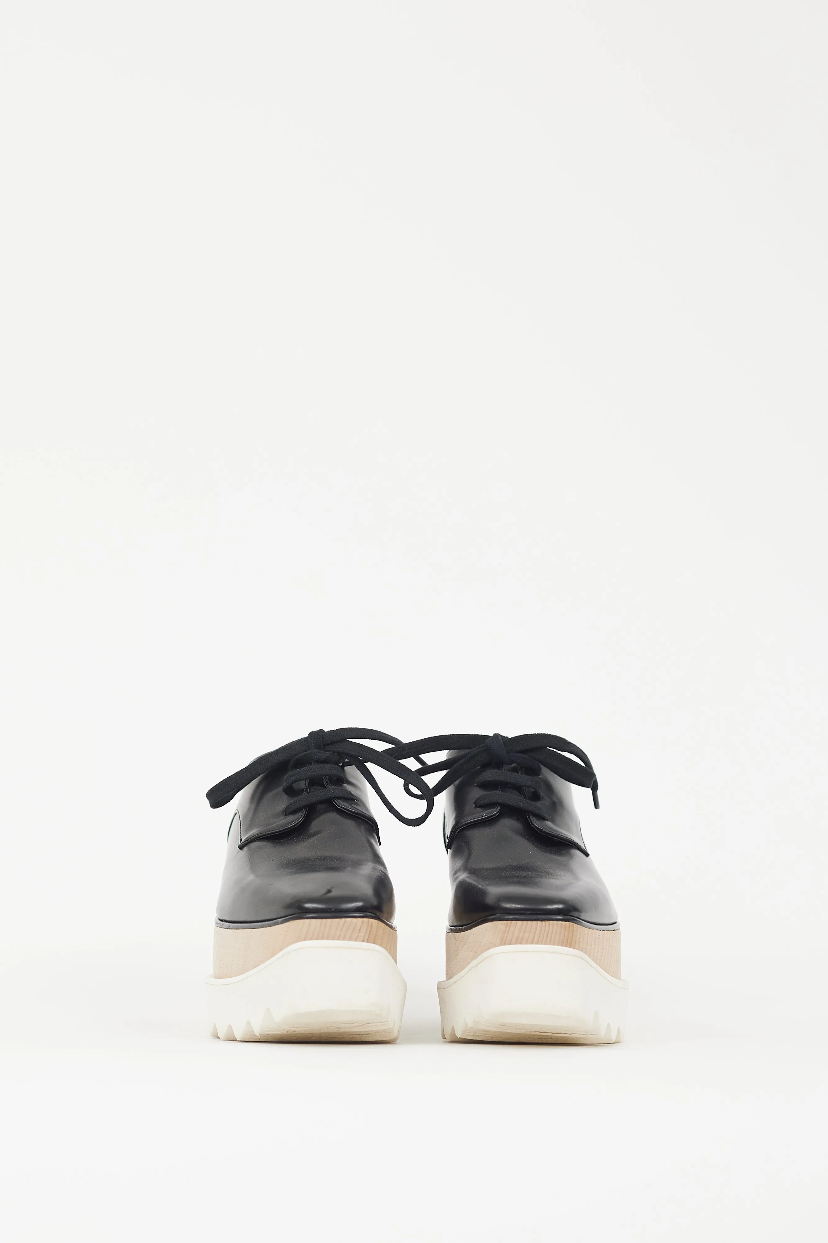 Black & Beige Elyse Platform Derby