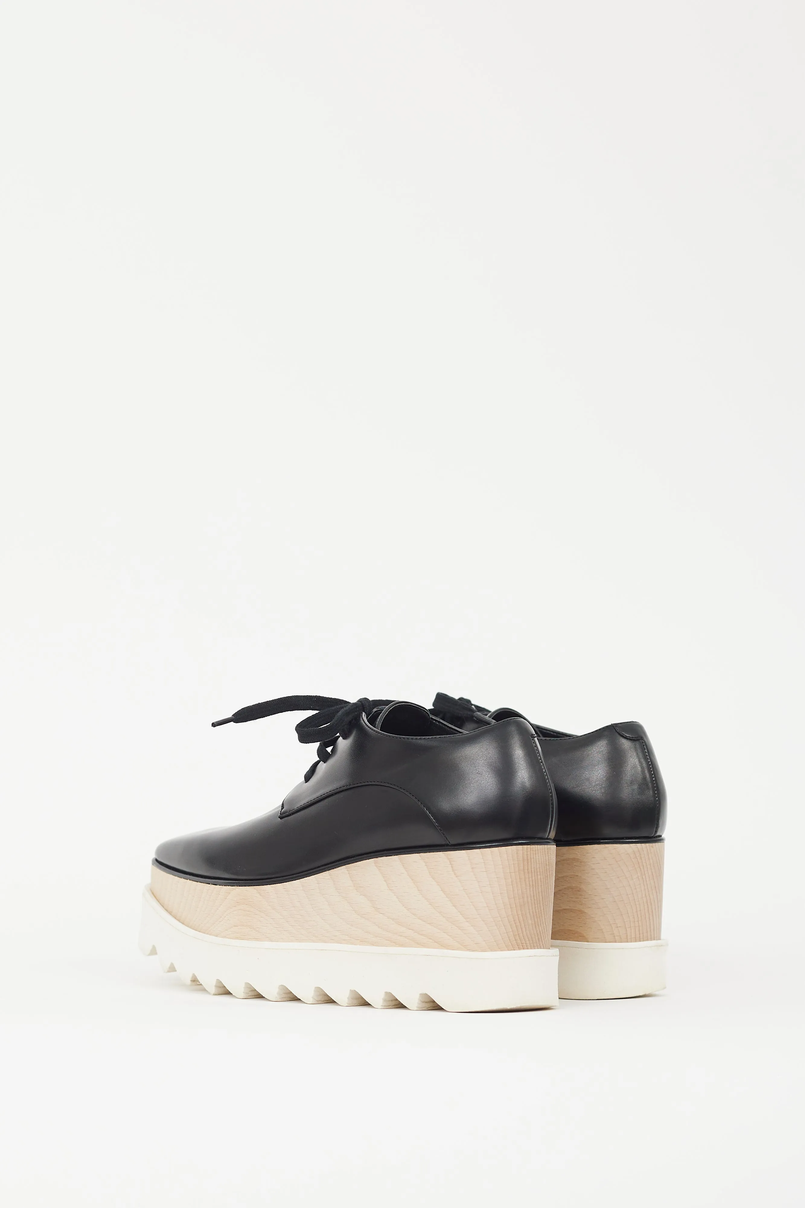 Black & Beige Elyse Platform Derby