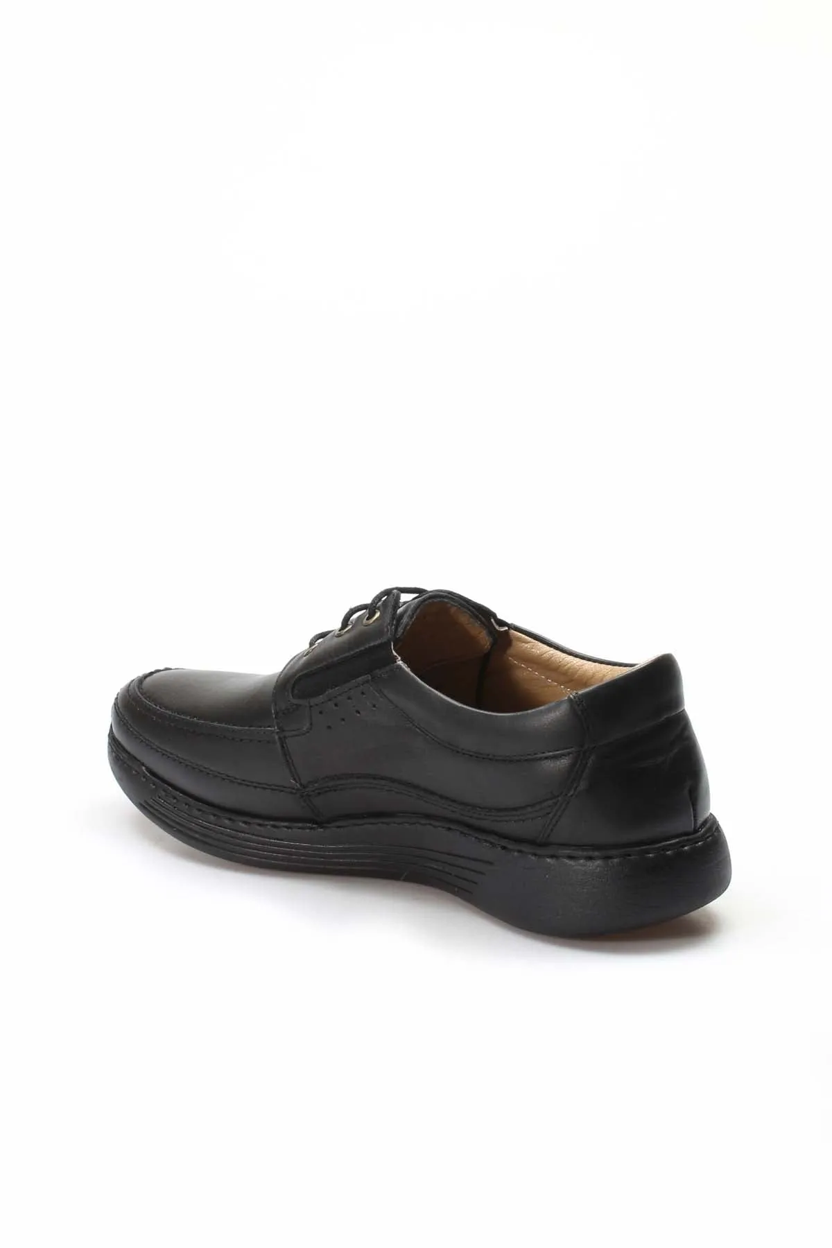 Black Casual Derby Shoes-Wessi