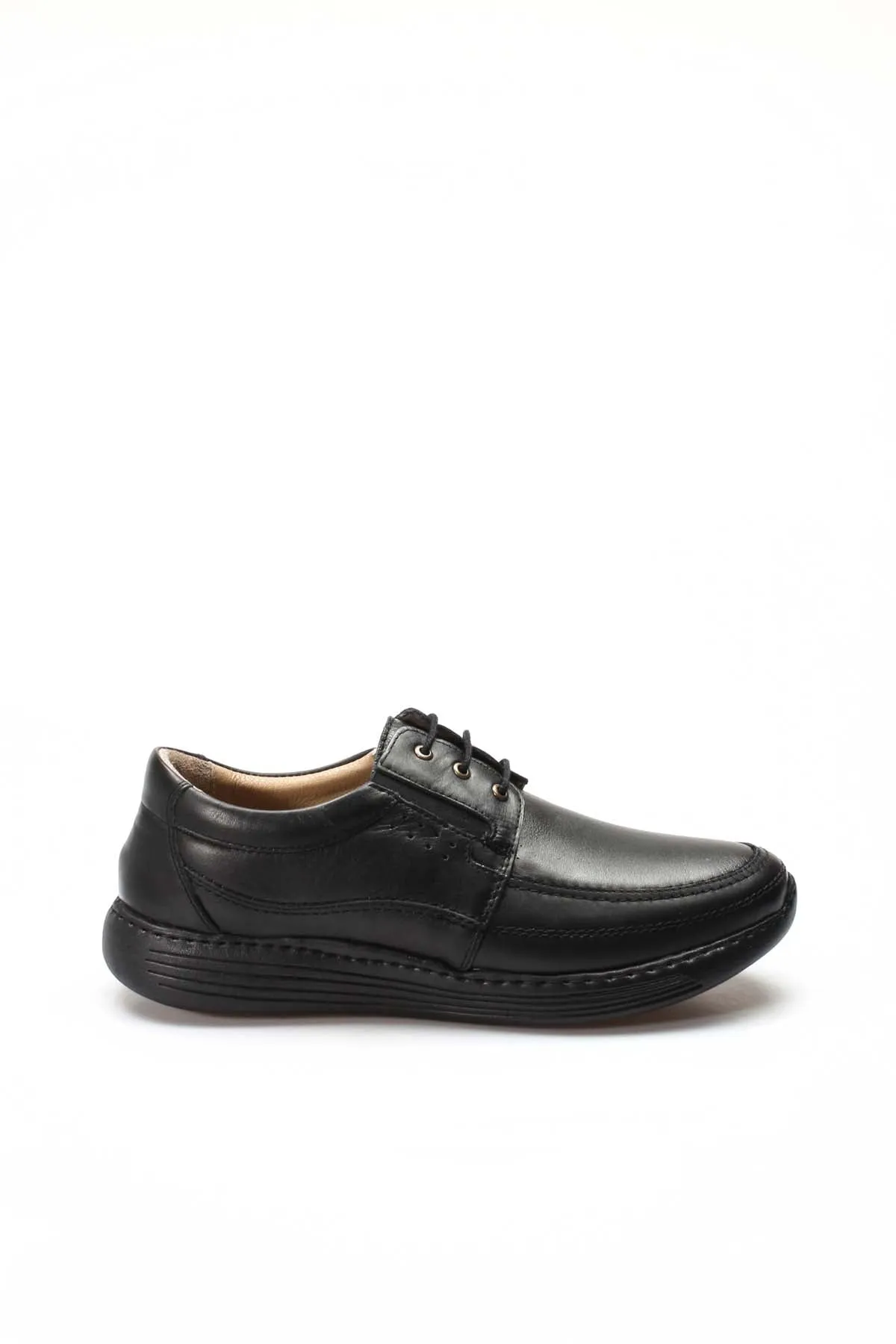 Black Casual Derby Shoes-Wessi