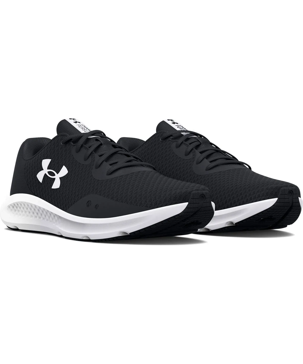 Black/Black/Black - UA women's charged pursuit 3 trainers