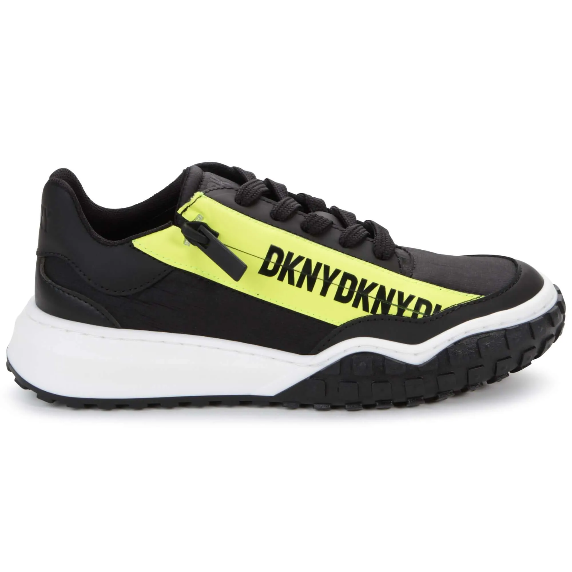 Boys Black Logo Trainers