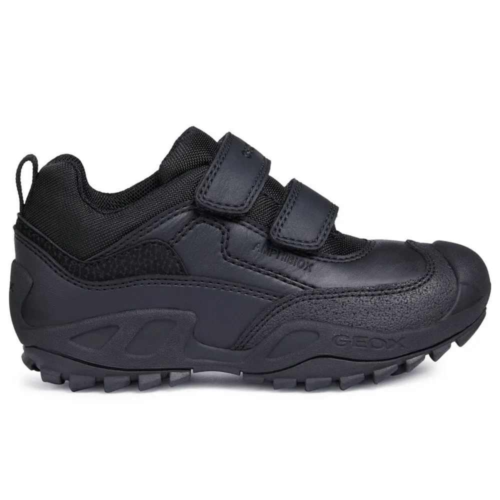 Boys Geox Trainers Strap Easy On Savage AMPHIBIOX  Sturdy Black sale