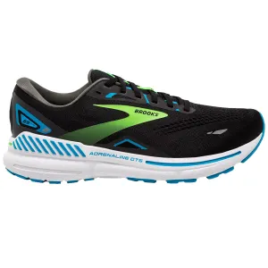 Brooks Adrenaline GTS 23 Running Shoes - Mens - Black/Hawaiian Ocean/Green