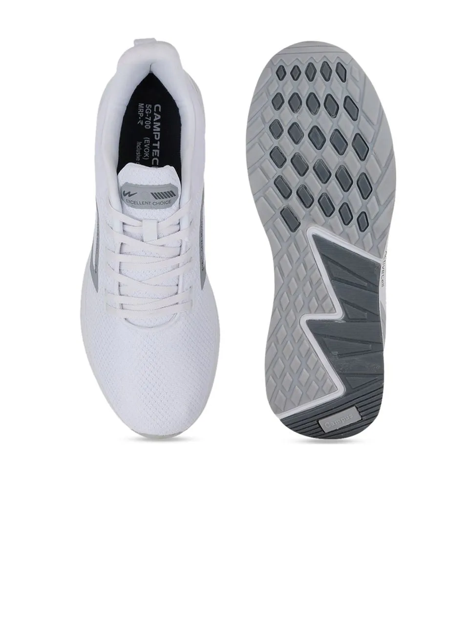 Campus Men White Evok Running Shoes