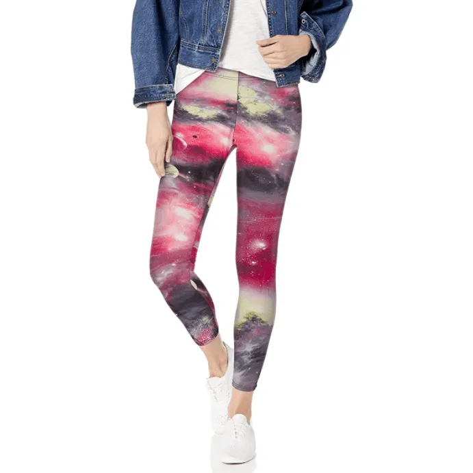 Carnival Womens Full-Length Soft Microfiber Legging, galaxy print, Large