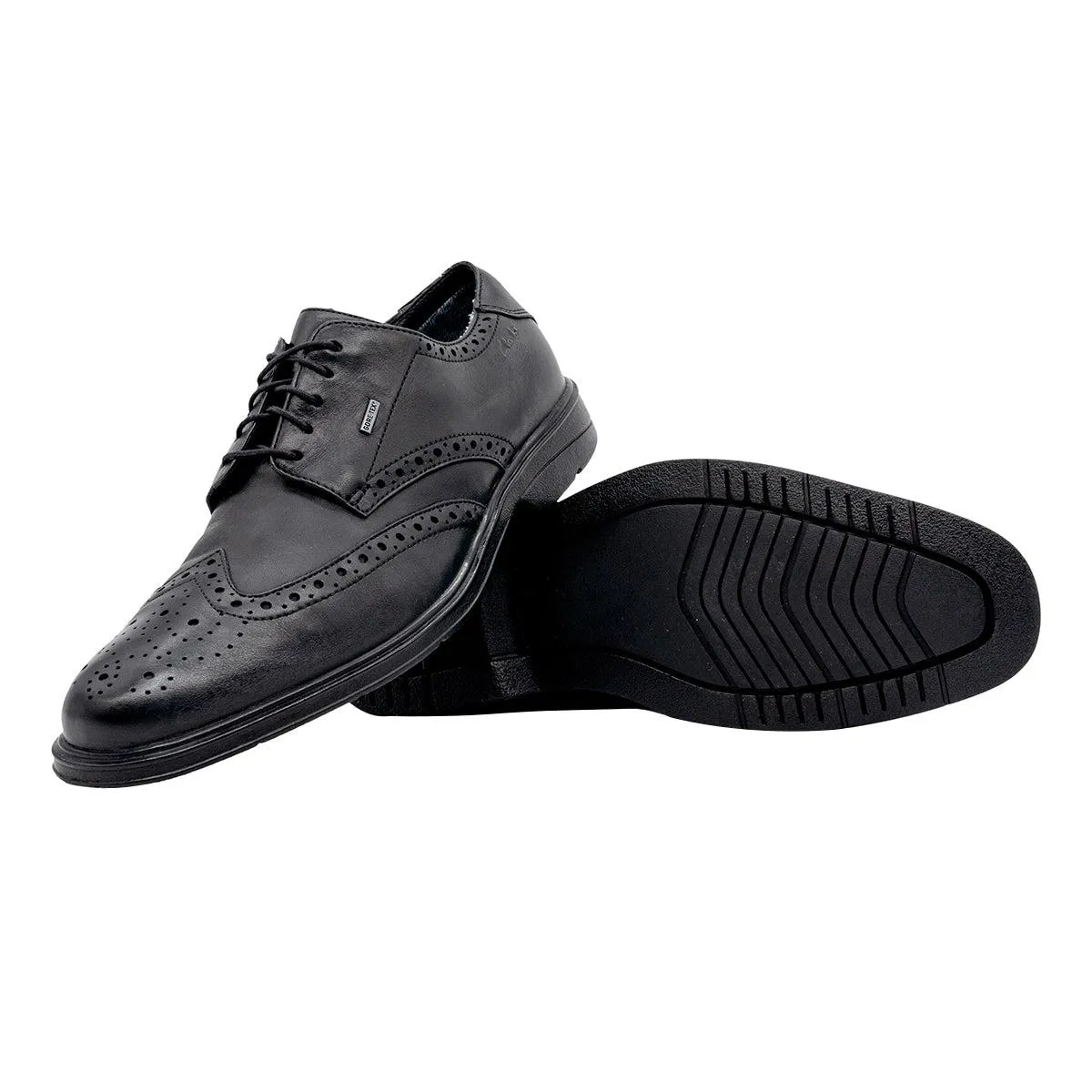 Clarks Brogues Formal Lace Ups Leather Black Colour For Men