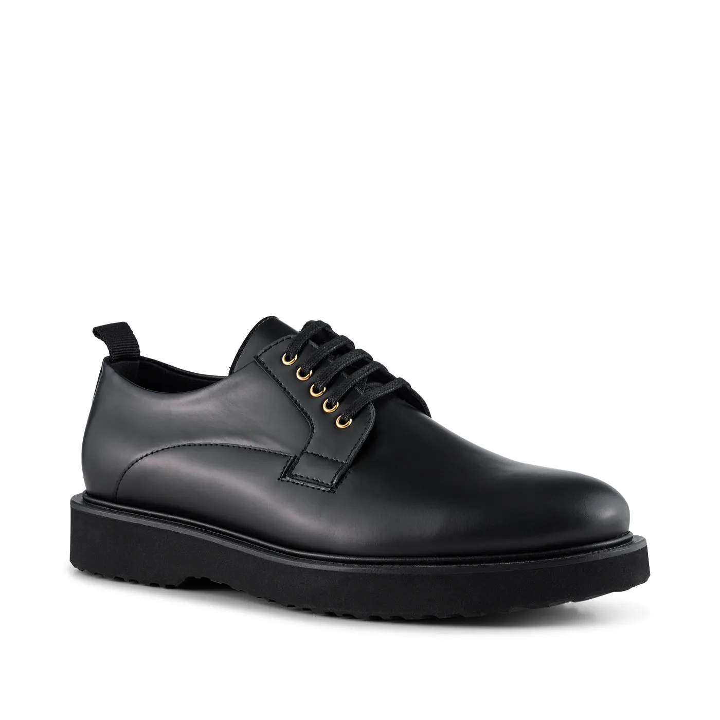 Cosmos shoe leather - BLACK