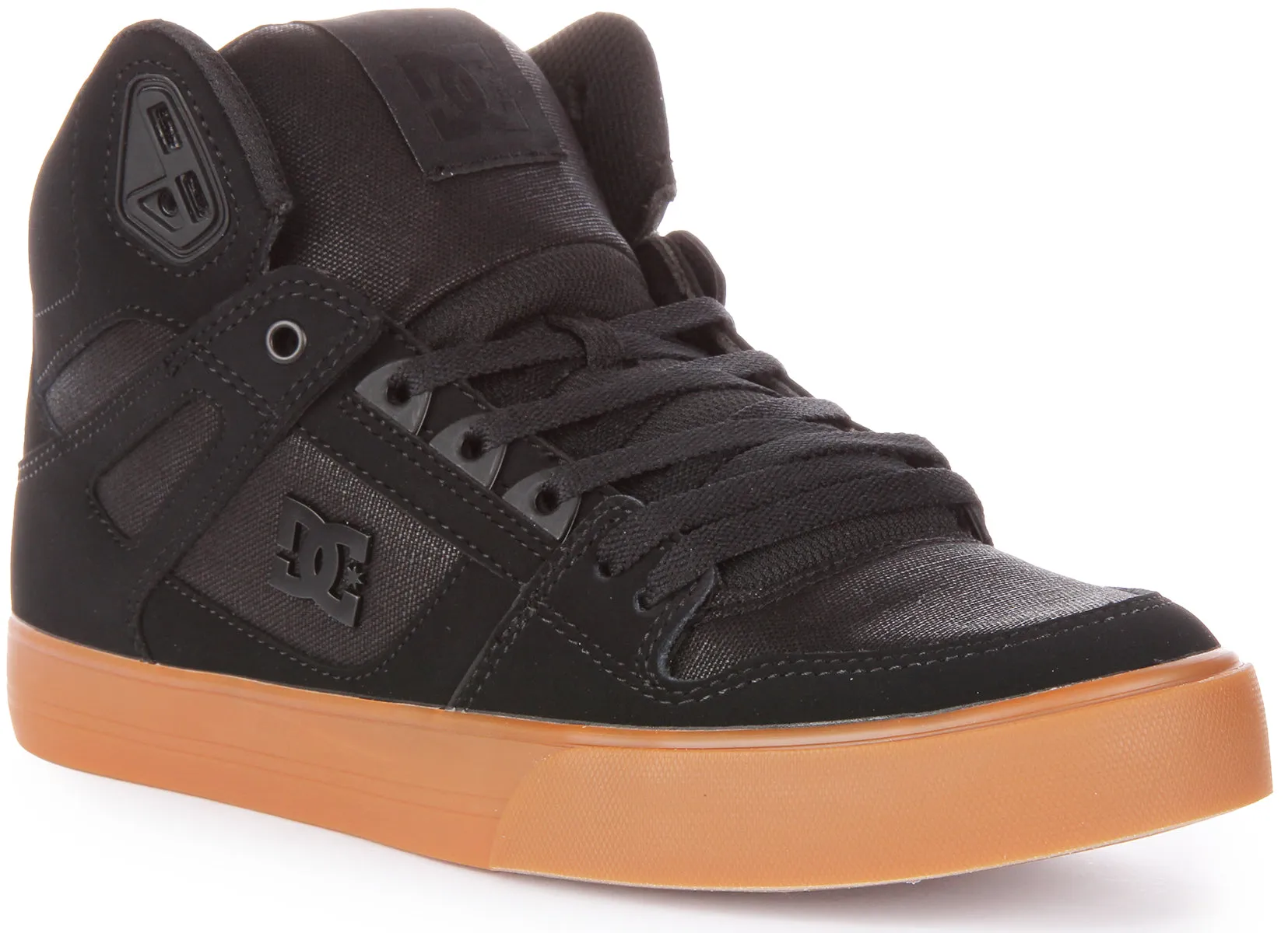 Dc Shoes Pure Hightop W In Black Gum Sole