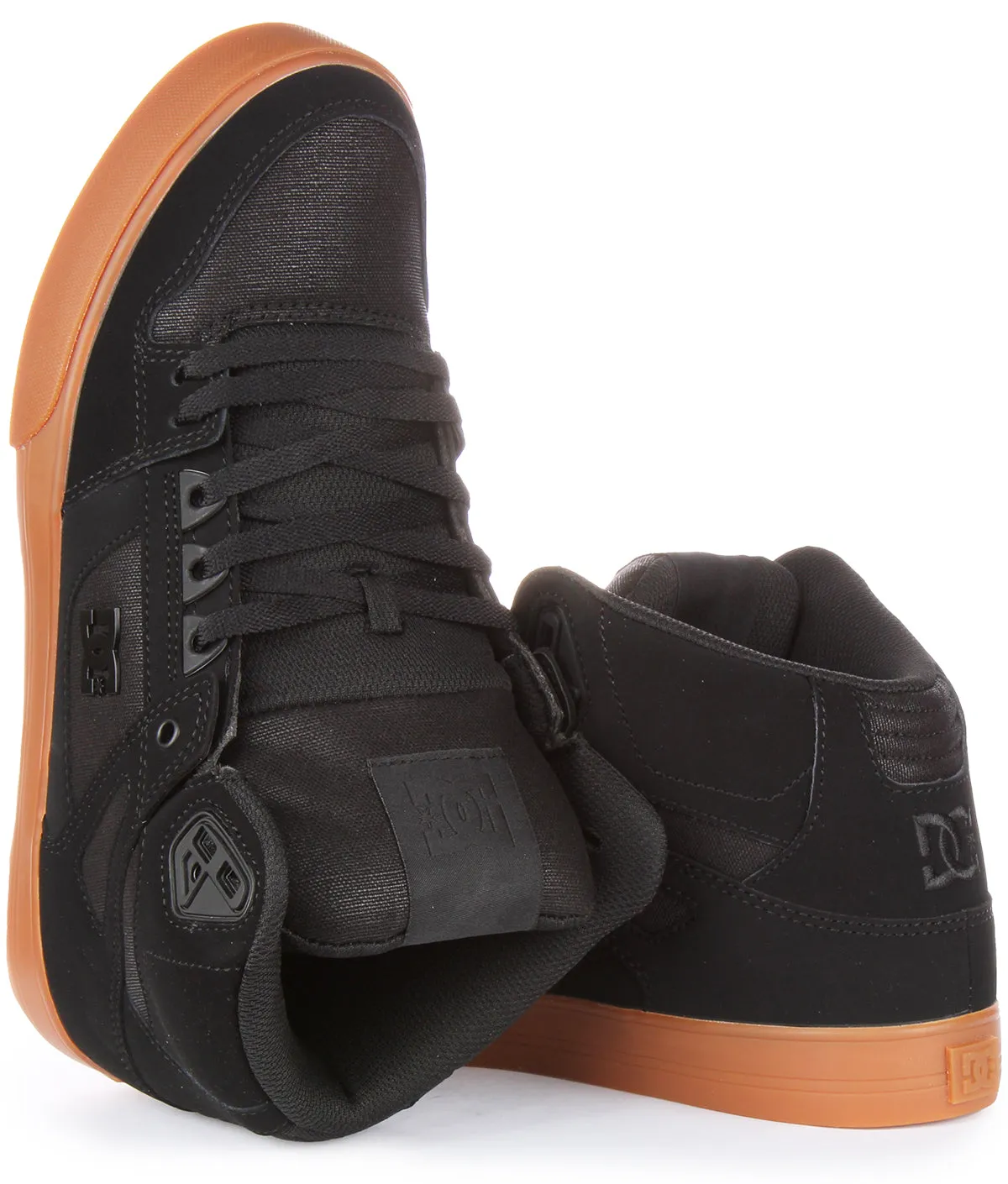 Dc Shoes Pure Hightop W In Black Gum Sole