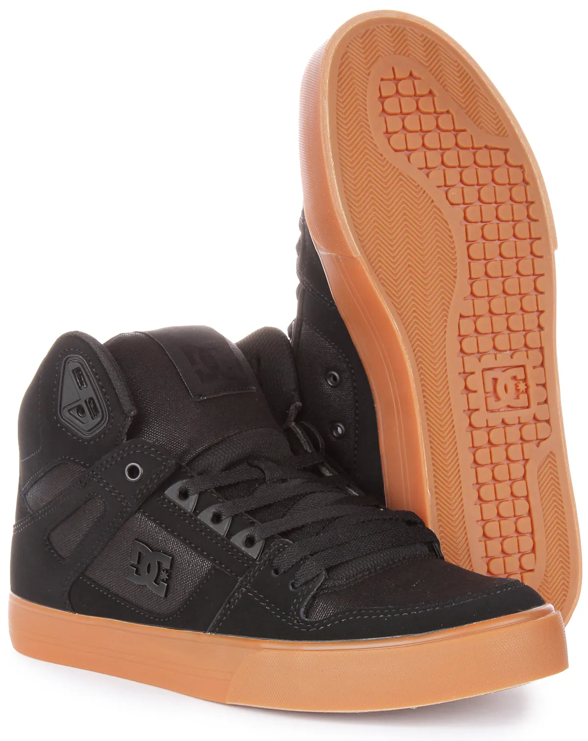 Dc Shoes Pure Hightop W In Black Gum Sole