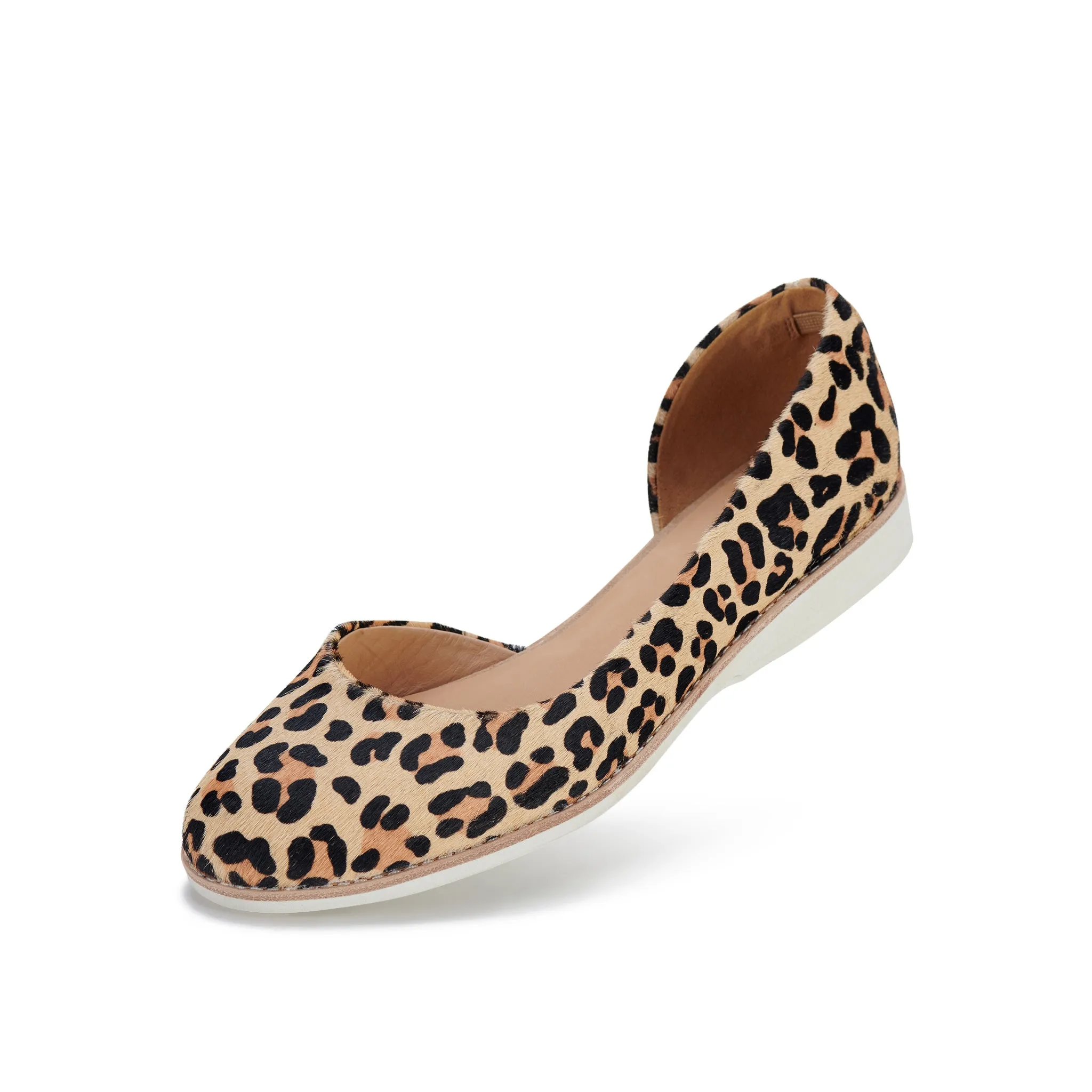 Derby D'Orsay Camel Leopard