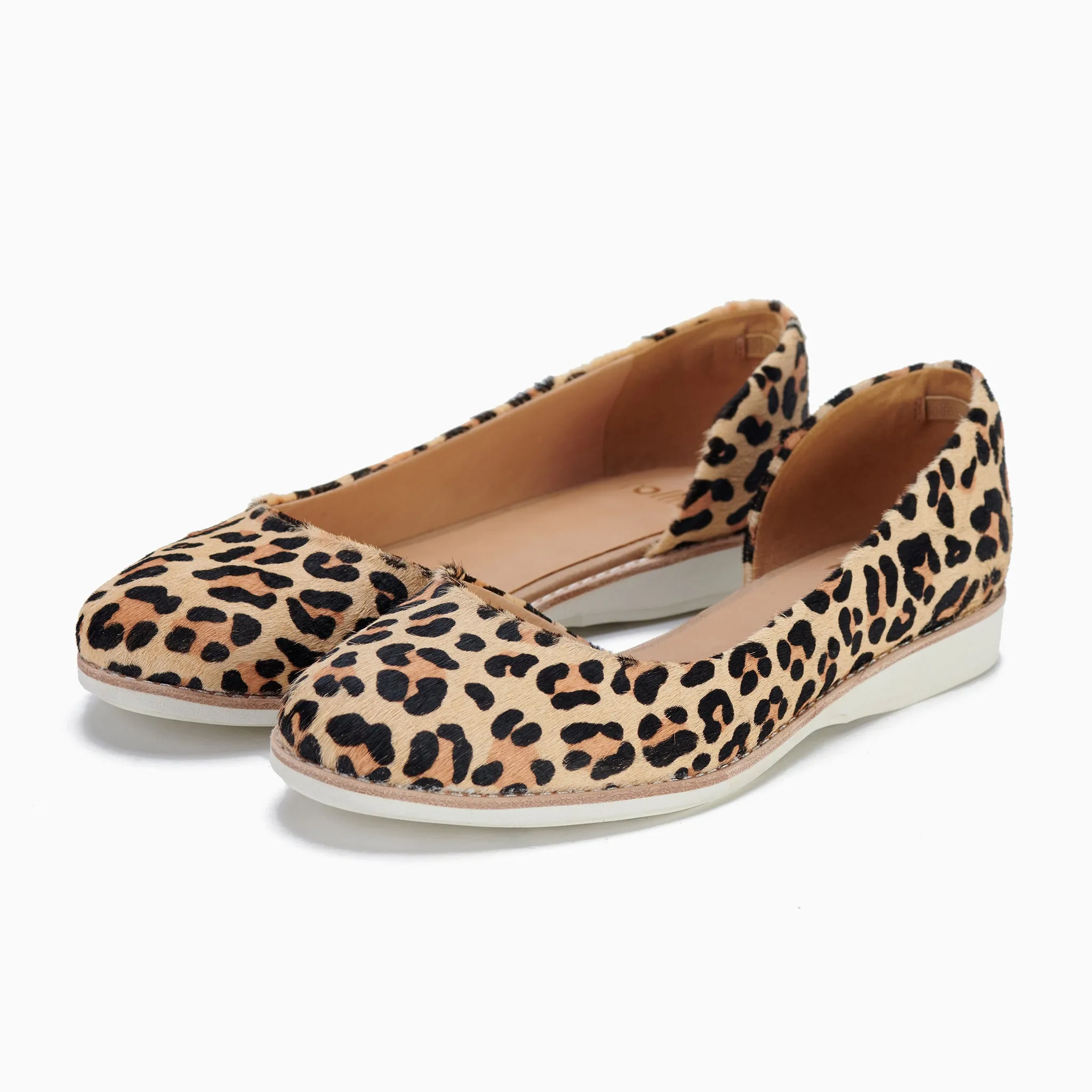 Derby D'Orsay Camel Leopard