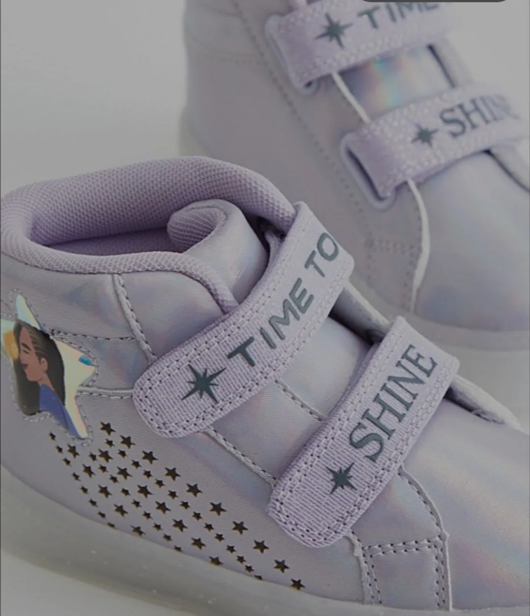 Disney Wish Lilac Holographic Light Up Trainers