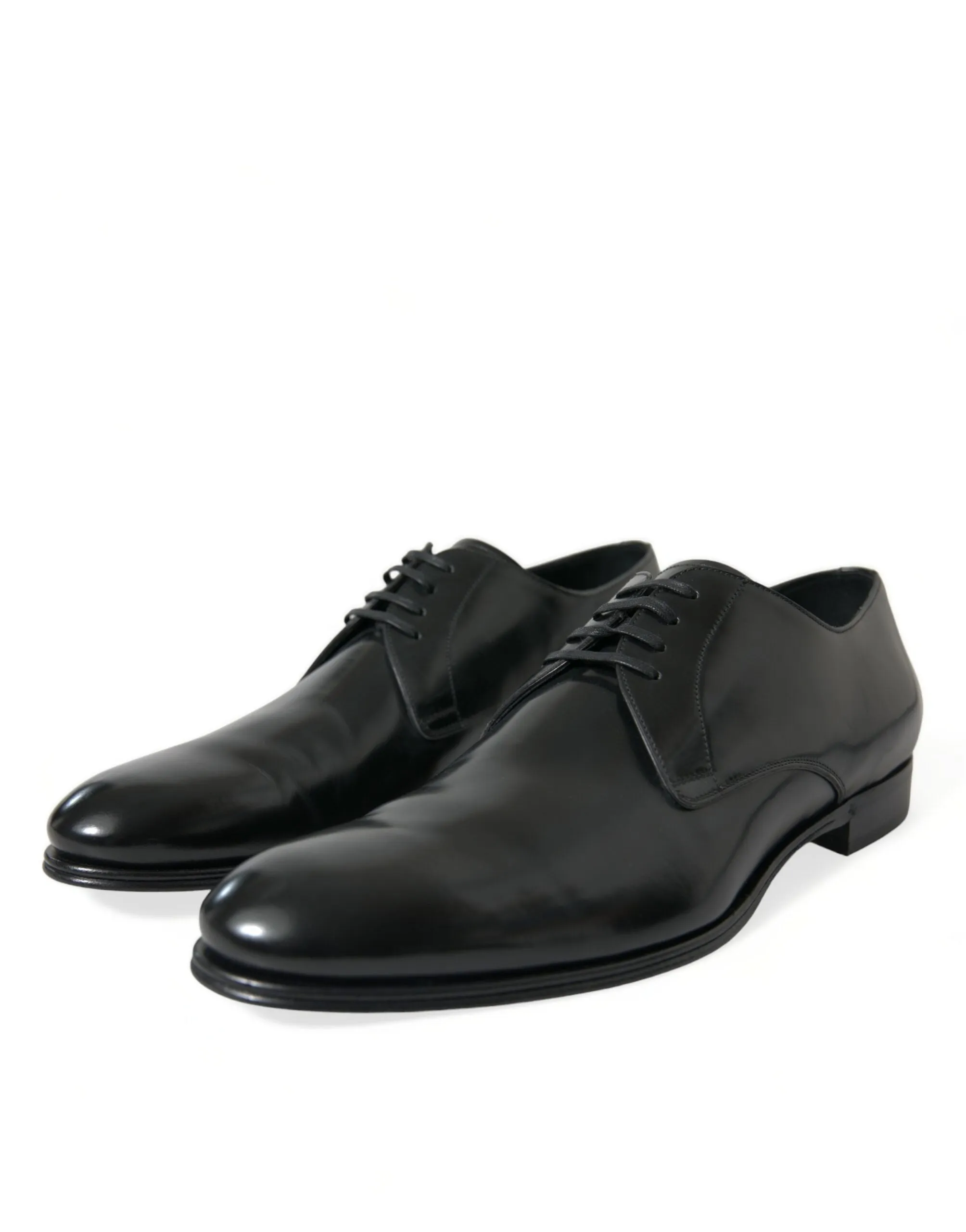 Dolce & Gabbana Elegant Black Calfskin Men's Derby Shoes