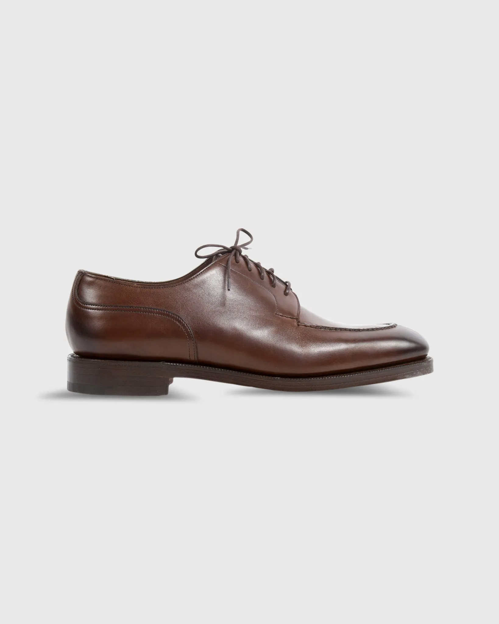 Dover Split-Toe Derby Shoe in Dark Oak Antique Calfskin