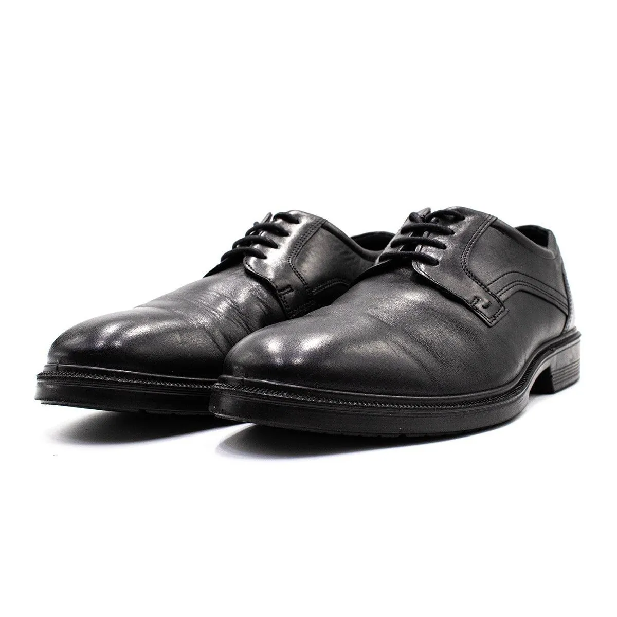 Ecco Lisbon Formal Lace Ups Leather Black Colour For Men