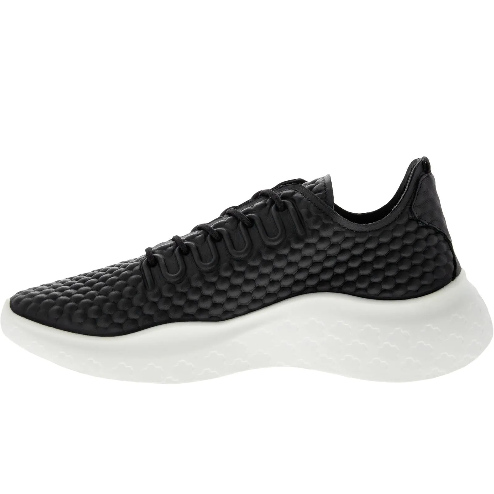 ECCO Mens Therap Elastic Lacing Leather Slip On Trainers Shoes