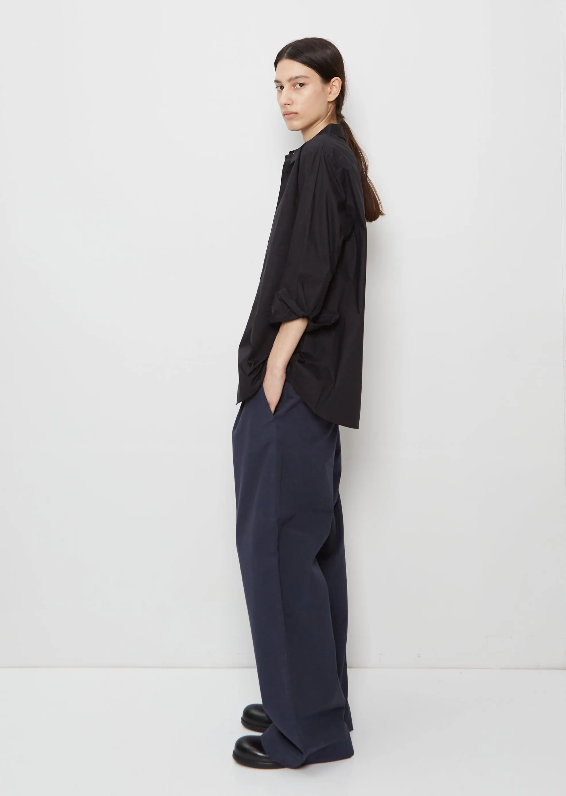 Elma Edit Cotton Shirt — Black