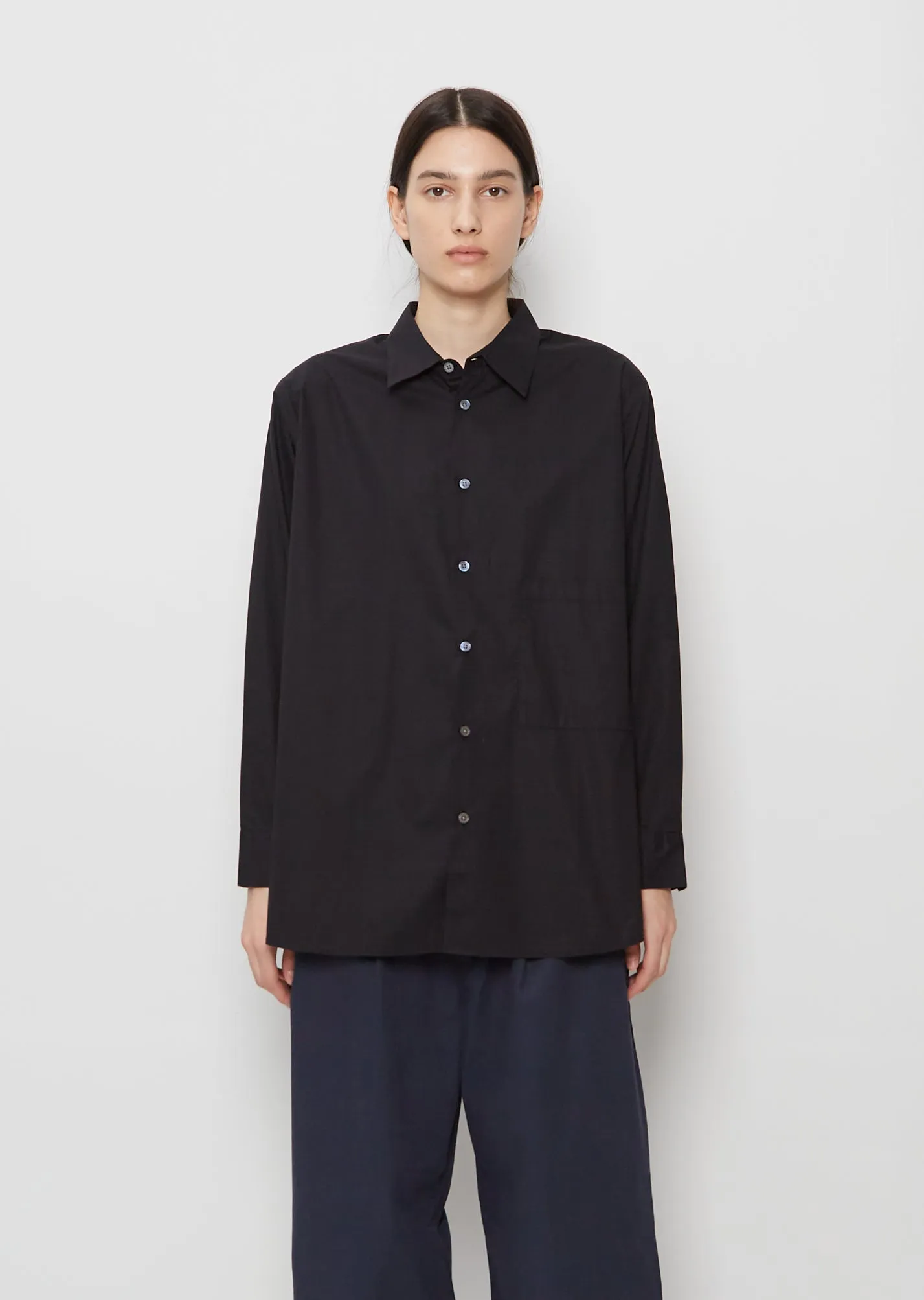 Elma Edit Cotton Shirt — Black