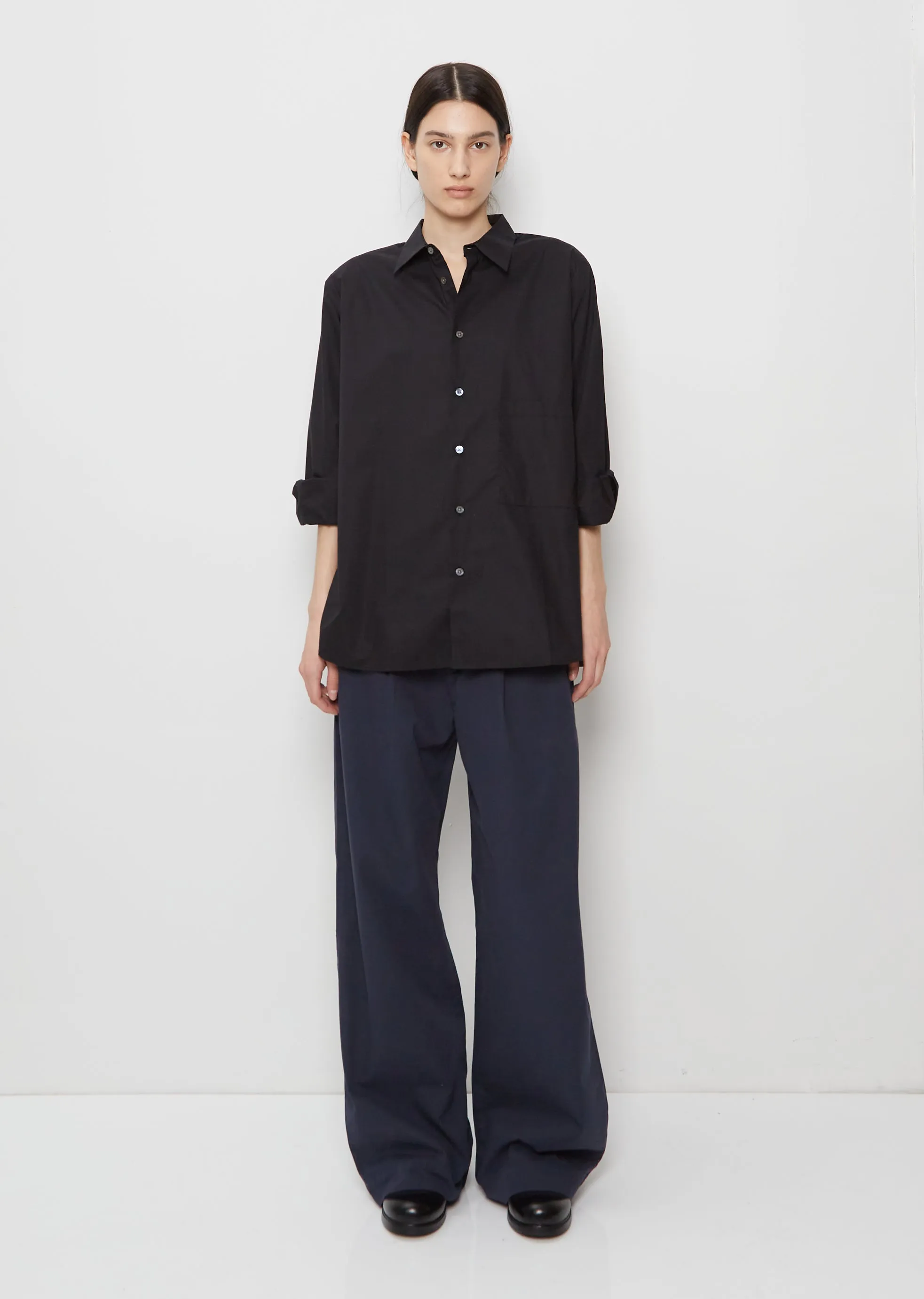 Elma Edit Cotton Shirt — Black