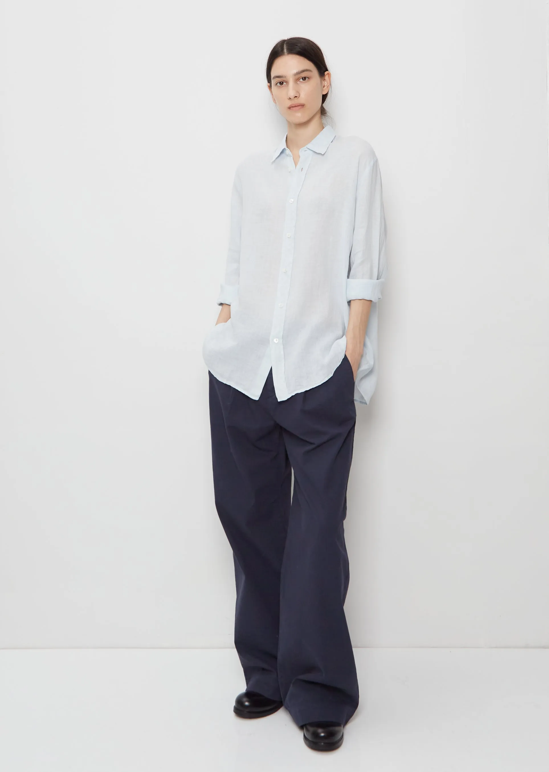 Elma Edit Linen Shirt — Grey