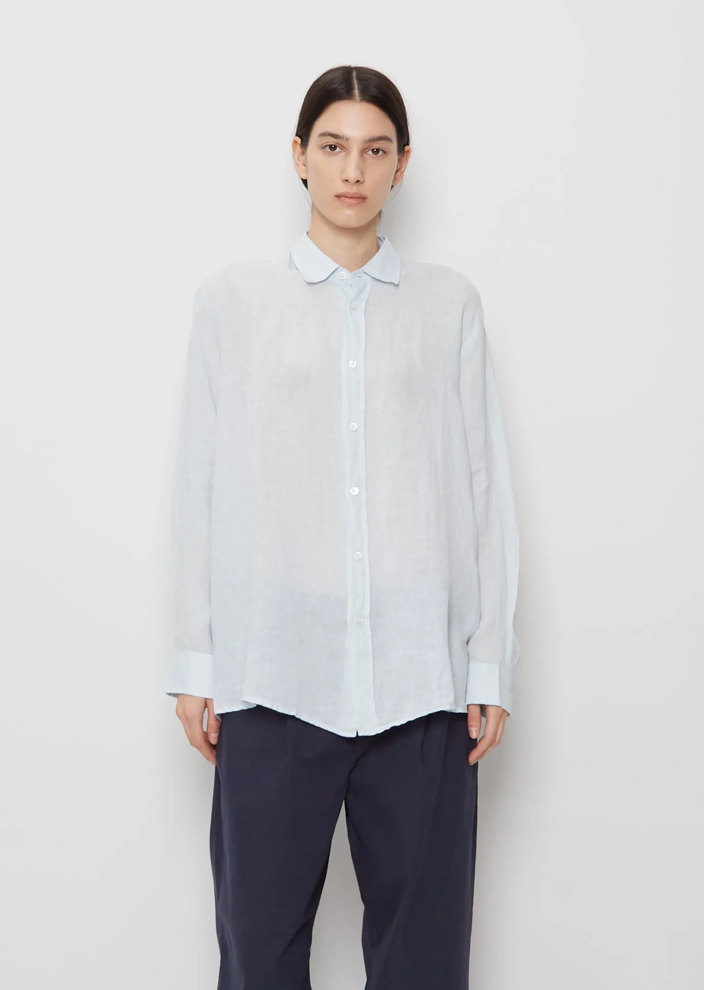 Elma Edit Linen Shirt — Grey