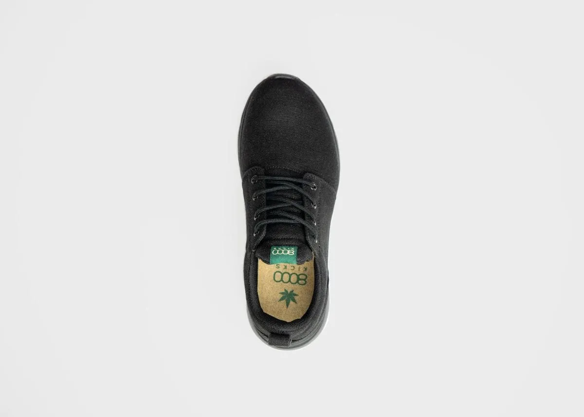 Explorer V2 Men's Vegan Hemp Sneakers | Full Black