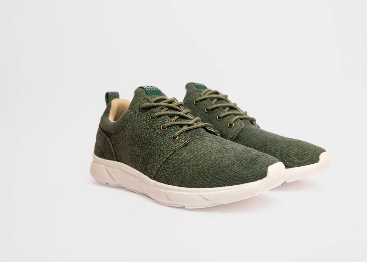 Explorer V2 Men's Vegan Hemp Trainers | Dark Green