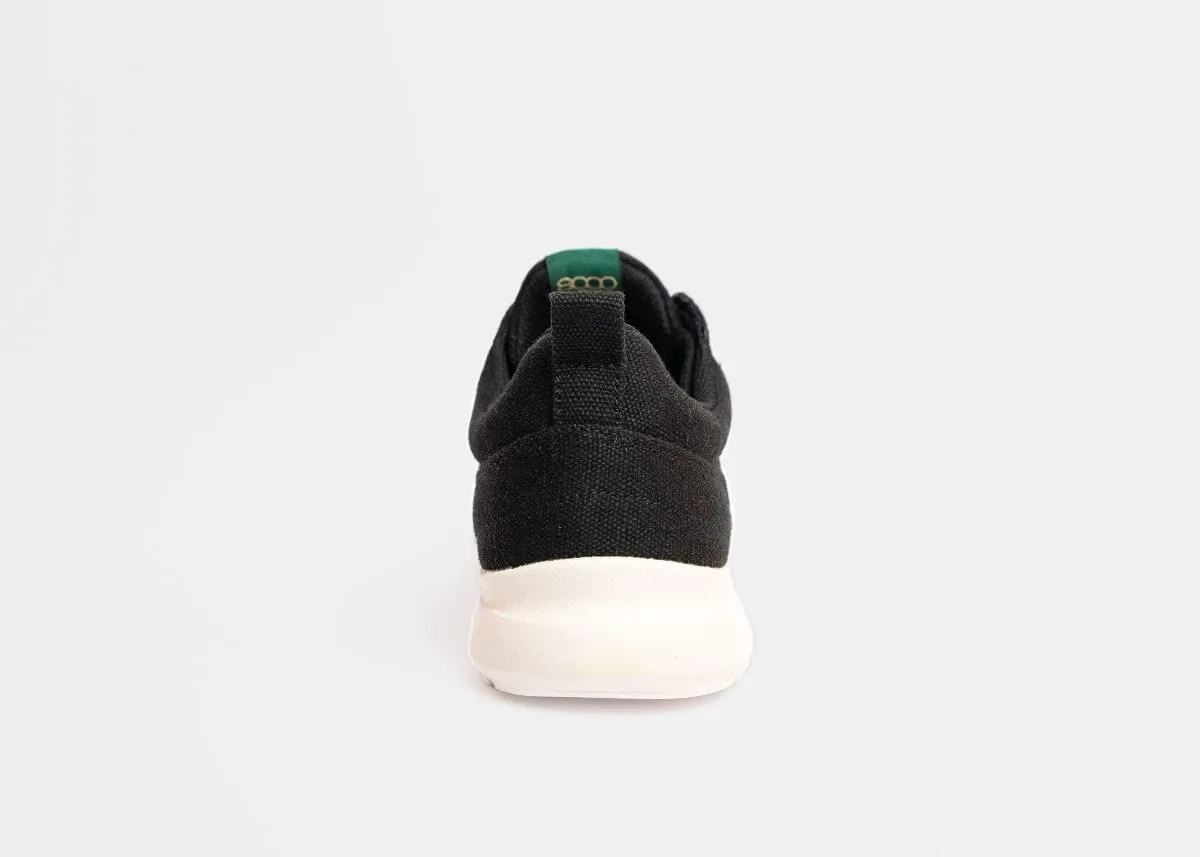 Explorer V2 Women's Vegan Hemp Trainers | Black & White