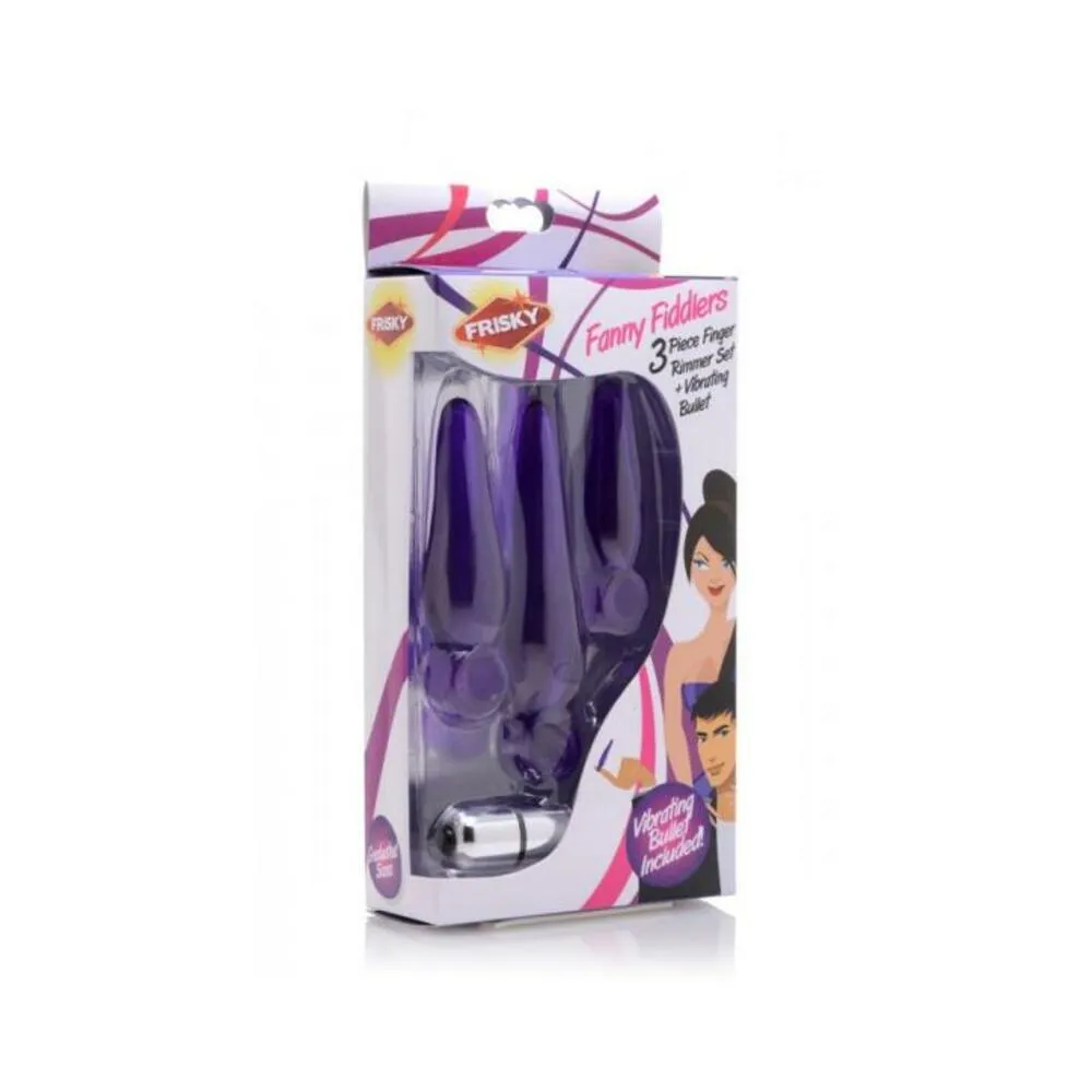 Fanny Fiddlers 3 Piece Finger Rimmer Set With Vibrating Bullet