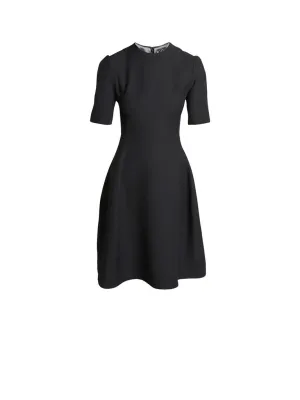 Flared Wool-Blend Dress