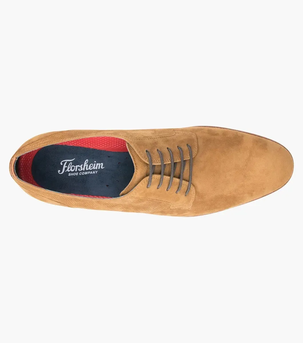 Flex Perf Plain Toe Derby - Tan - Suede