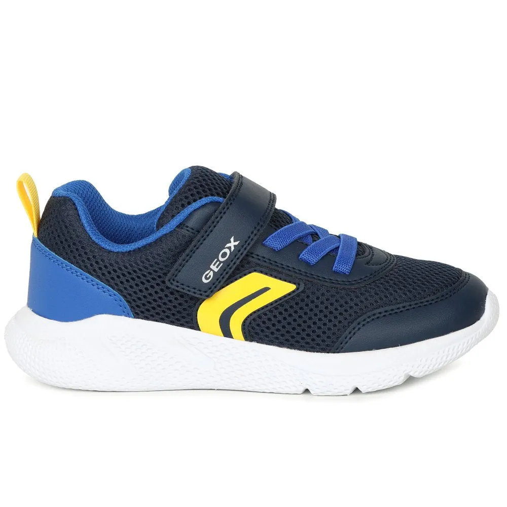 Geox J Sprintye Navy Royal Velcro Junior Trainers