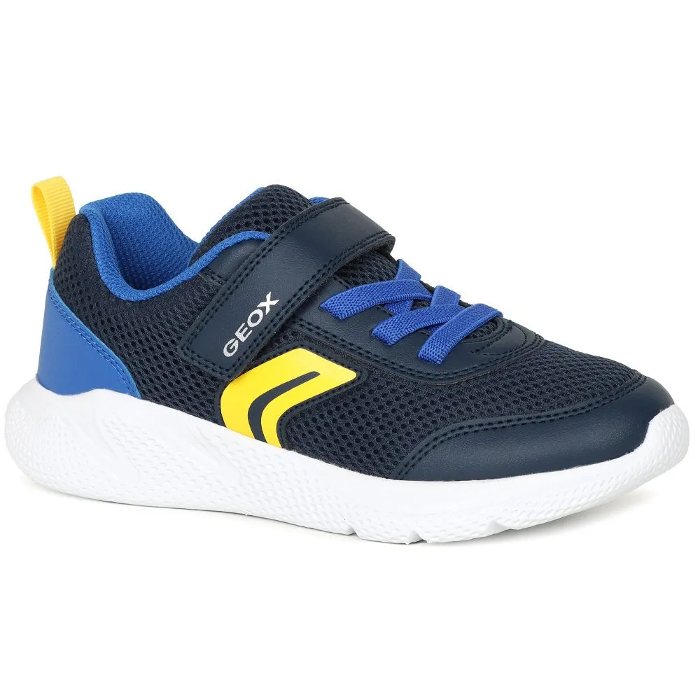 Geox J Sprintye Navy Royal Velcro Junior Trainers