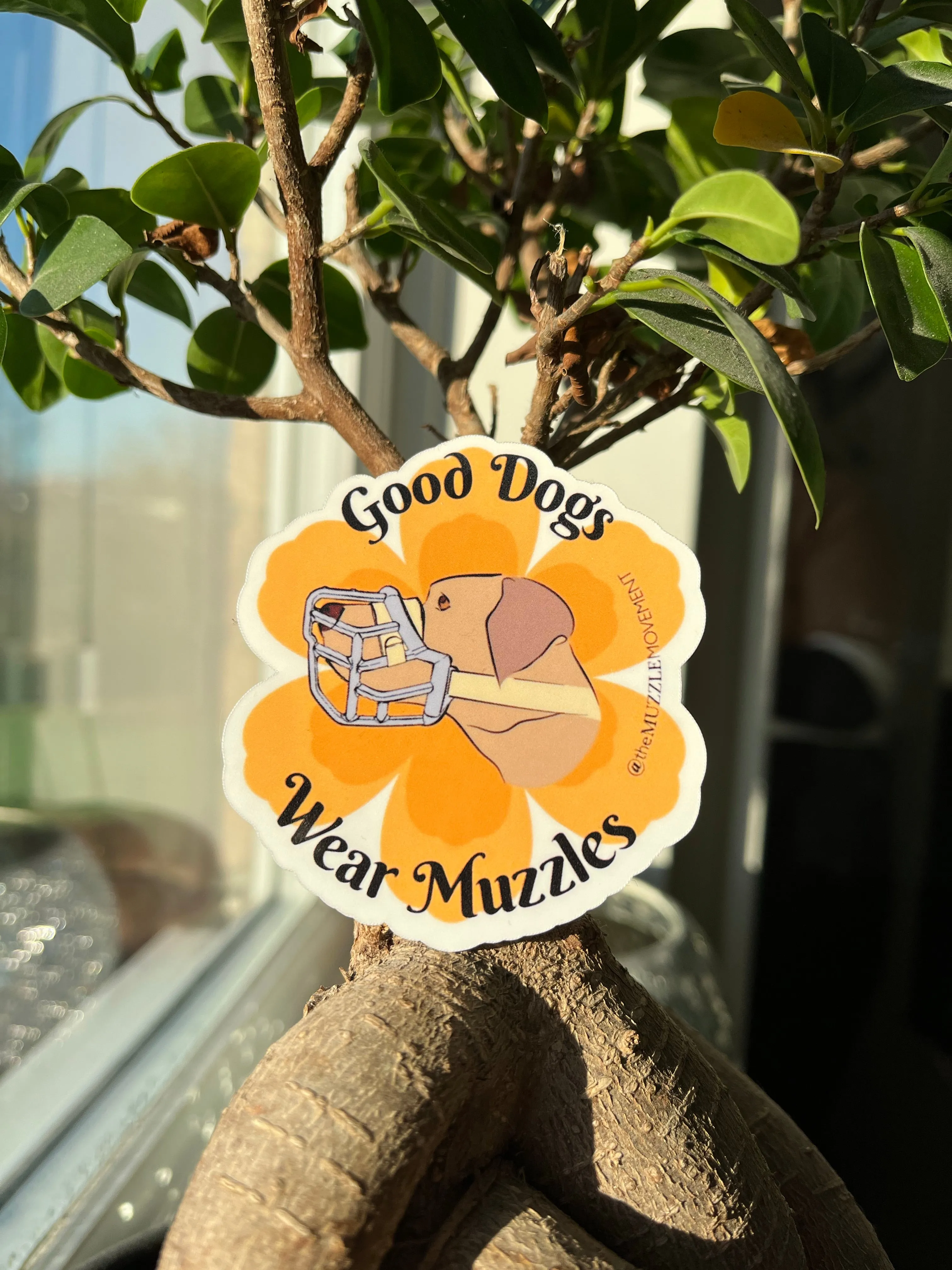 ‘Good dogs wear muzzles’ Sticker