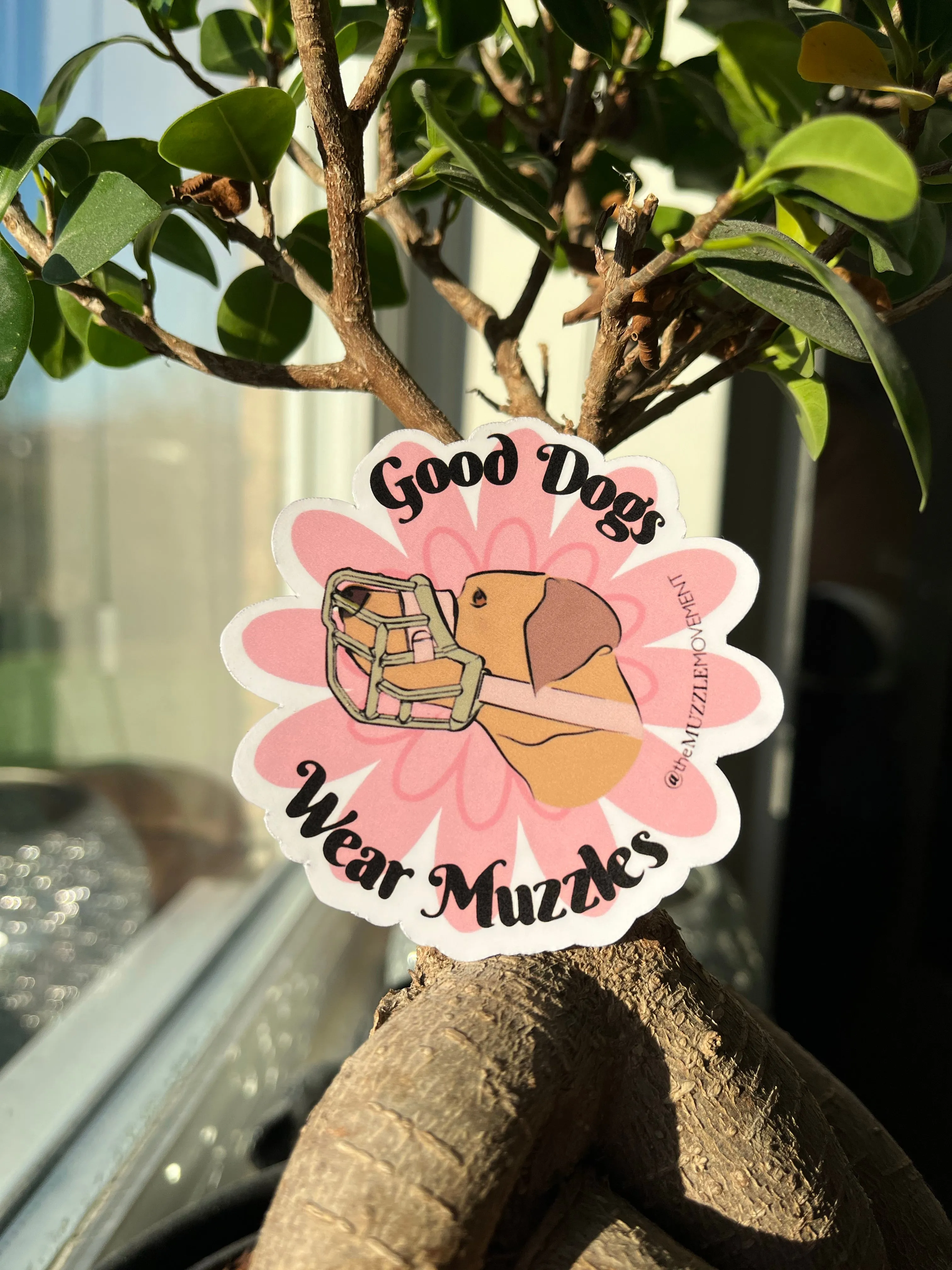 ‘Good dogs wear muzzles’ Sticker