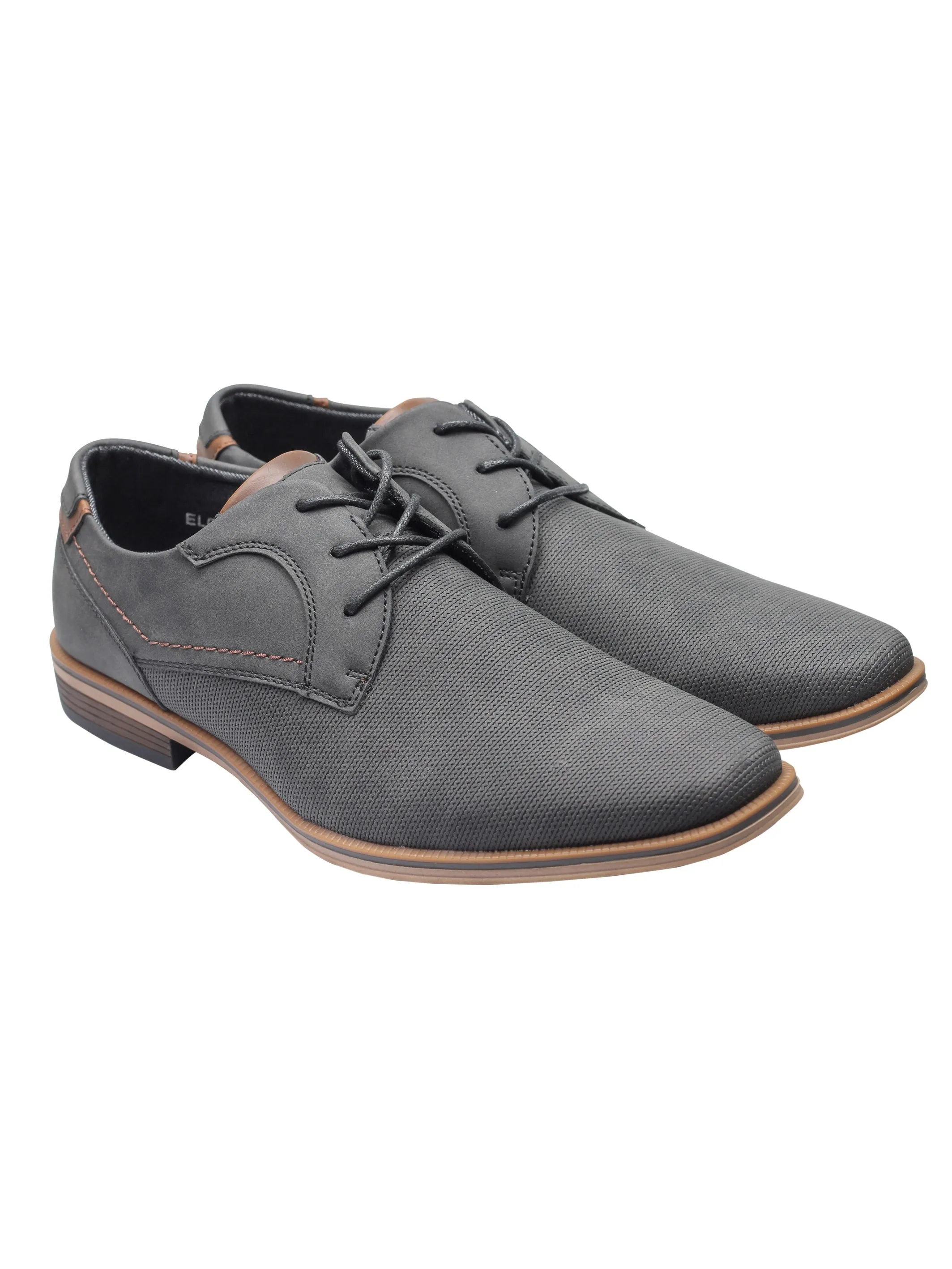 GREY LACE UP DERBY SHOES