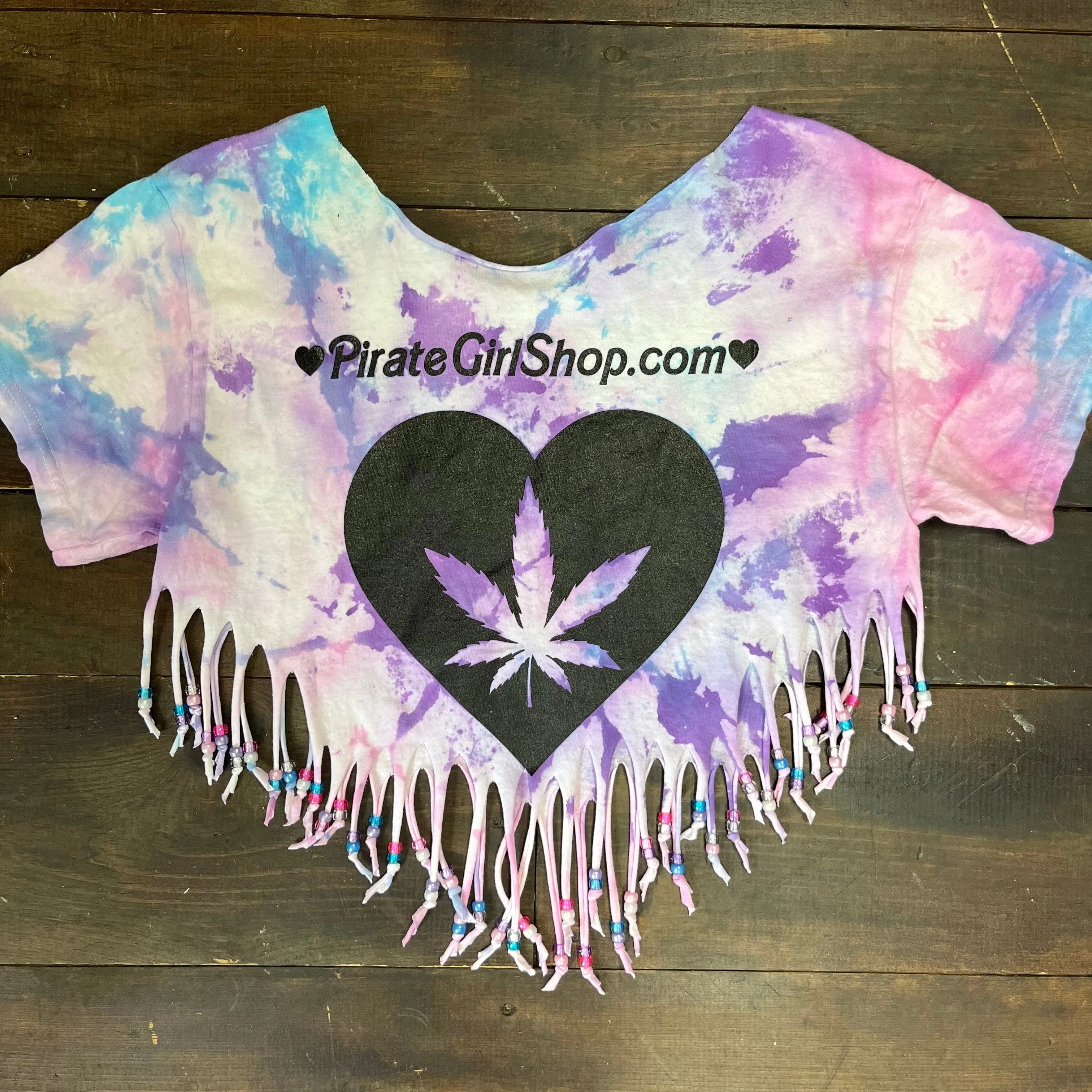 High Maintenace Fringed Tie Dye Top