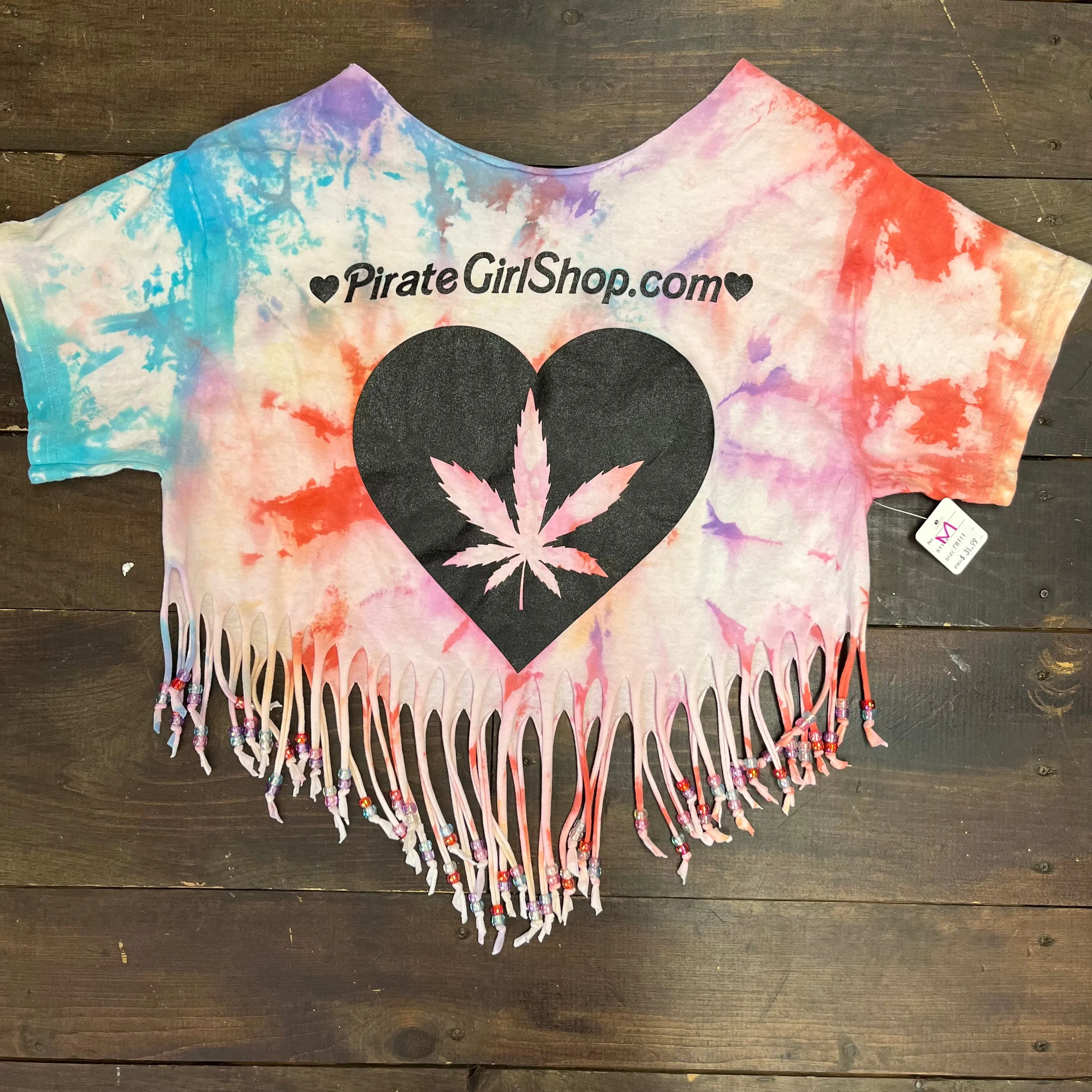 High Maintenace Fringed Tie Dye Top