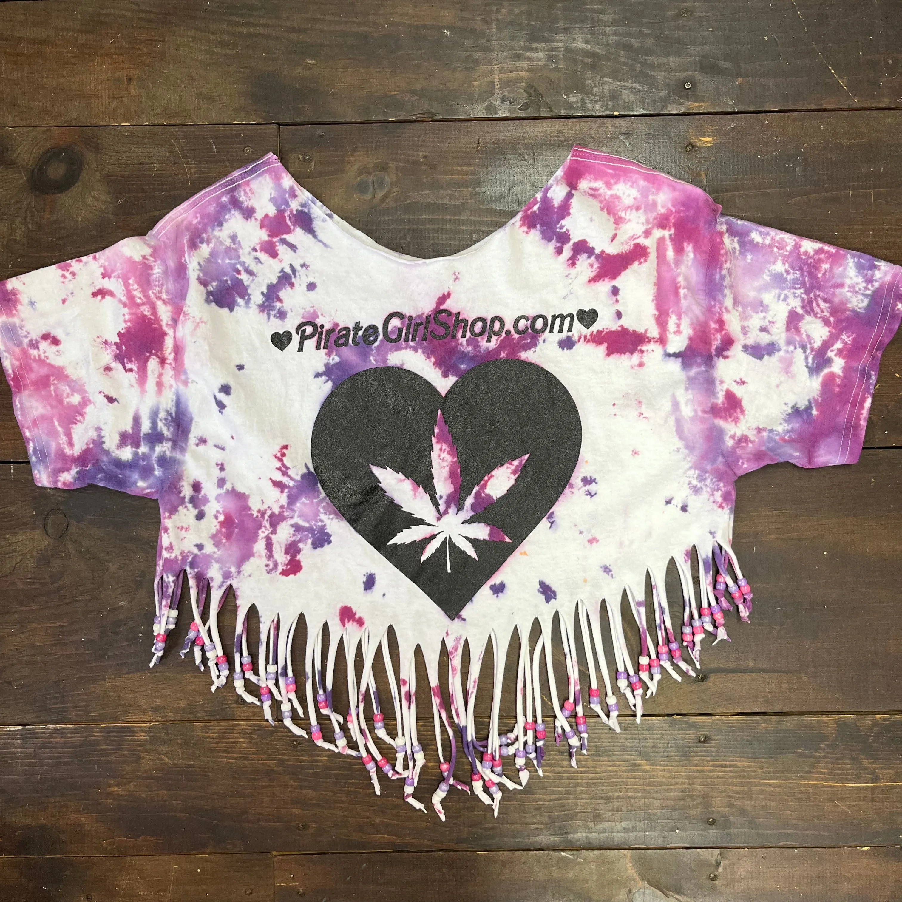 High Maintenace Fringed Tie Dye Top