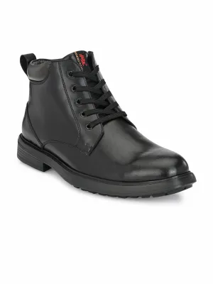 HITZ402 Men's Black Leather Formal  Lace-Up Shoes