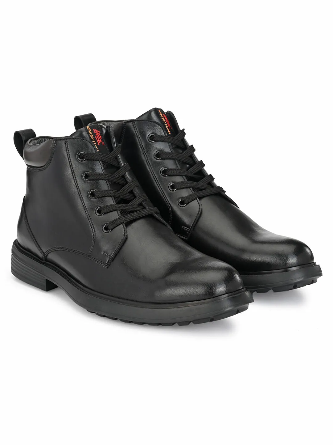 HITZ402 Men's Black Leather Formal  Lace-Up Shoes